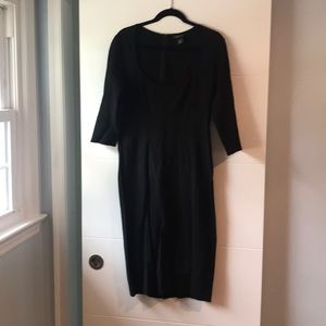 Black midi dress